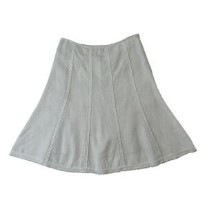 Tommy Bahama women's White Paneled Fit and Flare Midi Skirt Size 4